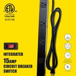 KMC Heavy Duty 12 Outlet Surge Protector Power Strip