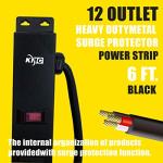 KMC Heavy Duty 12 Outlet Surge Protector Power Strip