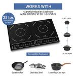 1800W Double Induction Cooktop with Digital Control