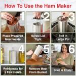 Lunch Meat Press Mold with Thermometer and Mitts
