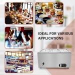 1500W Electric 3-Pan Stainless Steel Food Warmer