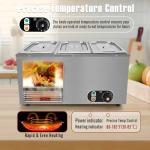 1500W Electric 3-Pan Stainless Steel Food Warmer