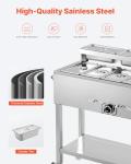 VEVOR Propane Steam Table with 5 Food Pans