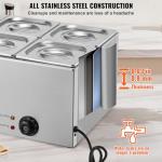 VEVOR 5-Pan Commercial Electric Food Warmer