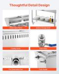 VEVOR Propane Steam Table with 5 Food Pans