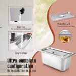 1500W Electric 3-Pan Stainless Steel Food Warmer