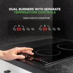NutriChef Electric Induction Cooktop, 2 Burners