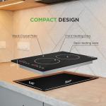 NutriChef Electric Induction Cooktop, 2 Burners