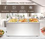 SYBO Commercial Stainless Steel Food Warmer - 3 Sections