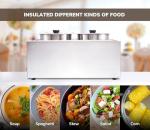 SYBO Commercial Stainless Steel Food Warmer - 3 Sections