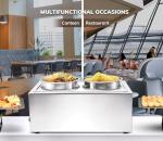 SYBO Commercial Stainless Steel Food Warmer - 3 Sections