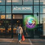 LED Neon Acai Bowl Sign for Food Trucks