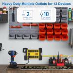 Heavy Duty Power Strip with USB and 10 Outlets