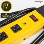 Thonapa Power Strip with Surge Protection, 6 Outlets