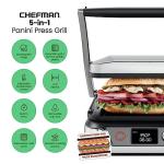 Chefman 5-in-1 Panini Press and Grill Combo