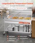 VEVOR Electric Food Warmer with Wheels and Shield