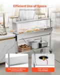 VEVOR Electric Food Warmer with Wheels and Shield