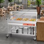 VEVOR Electric Food Warmer with Wheels and Shield