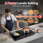 Portable 2-Burner Induction Cooktop with Touch Control