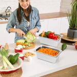 TOPZEA 4 Pack Stainless Steel Hotel Pans