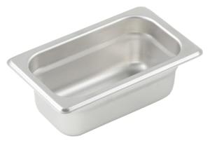 Winco 1/9 Size 2.5" Deep Metal Food Pan