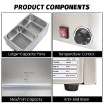 2-Pan Commercial Food Warmer with Temperature Control