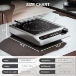 1800W Commercial Induction Cooktop with Timer