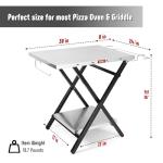 Feasto Foldable Grill Table with Pizza Oven Stand