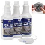 Oven, Grill, and Fryer Cleaner Set with Scrubbers