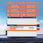 OUBOTEK 3000W Pure Sine Wave Inverter for Trucks