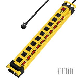 10-Outlet Surge Protector Power Strip with Switches