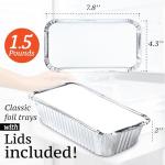 Aluminum Loaf Pans with Lids - 110 Pack