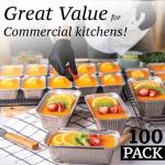 Aluminum Loaf Pans with Lids - 110 Pack