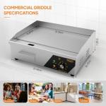 ROVSUN 22" Electric Flat Top Griddle with Temp Control