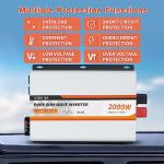 OUBOTEK 2000W Pure Sine Wave Inverter for Vehicles