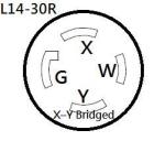 Parkworld 2ft NEMA 5-15 to L14-30 Adapter Cord