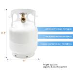 5 Pound Propane Tank Cylinder for Grills and Heaters