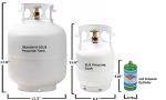 5 Pound Propane Tank Cylinder for Grills and Heaters