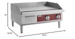 Kratos 24" Electric Countertop Griddle for Food Trucks