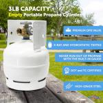 3LB Steel Propane Tank with Gauge for Grills