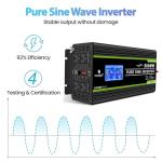 2000W Pure Sine Wave Power Inverter with Remote