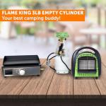 3LB Steel Propane Tank with Gauge for Grills