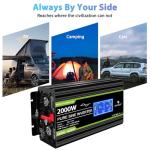 2000W Pure Sine Wave Power Inverter with Remote