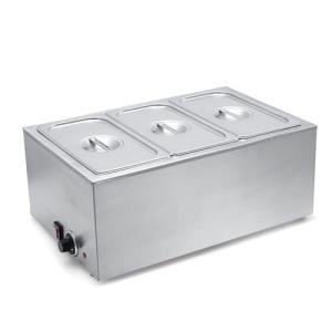 SYBO Commercial Stainless Steel Food Warmer - 3 Sections