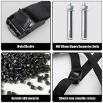 Propane Tank Holder with Safety Chain - Black