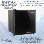RecPro 1.7 Cu Ft 12V Compact Refrigerator