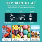 Portable 12V Car Fridge Freezer with Wheels