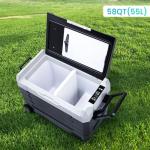 Portable 12V Car Fridge Freezer with Wheels