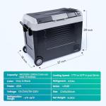 Portable 12V Car Fridge Freezer with Wheels