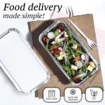 55 Pack Disposable Aluminum Loaf Pans with Lids